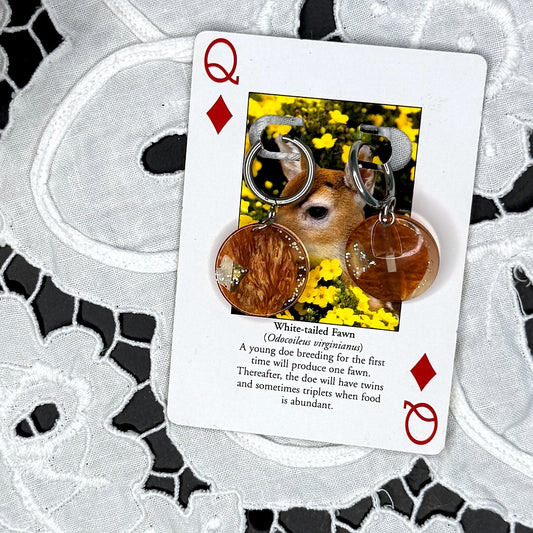 Vintage Knopfohrringe: Feldlicht