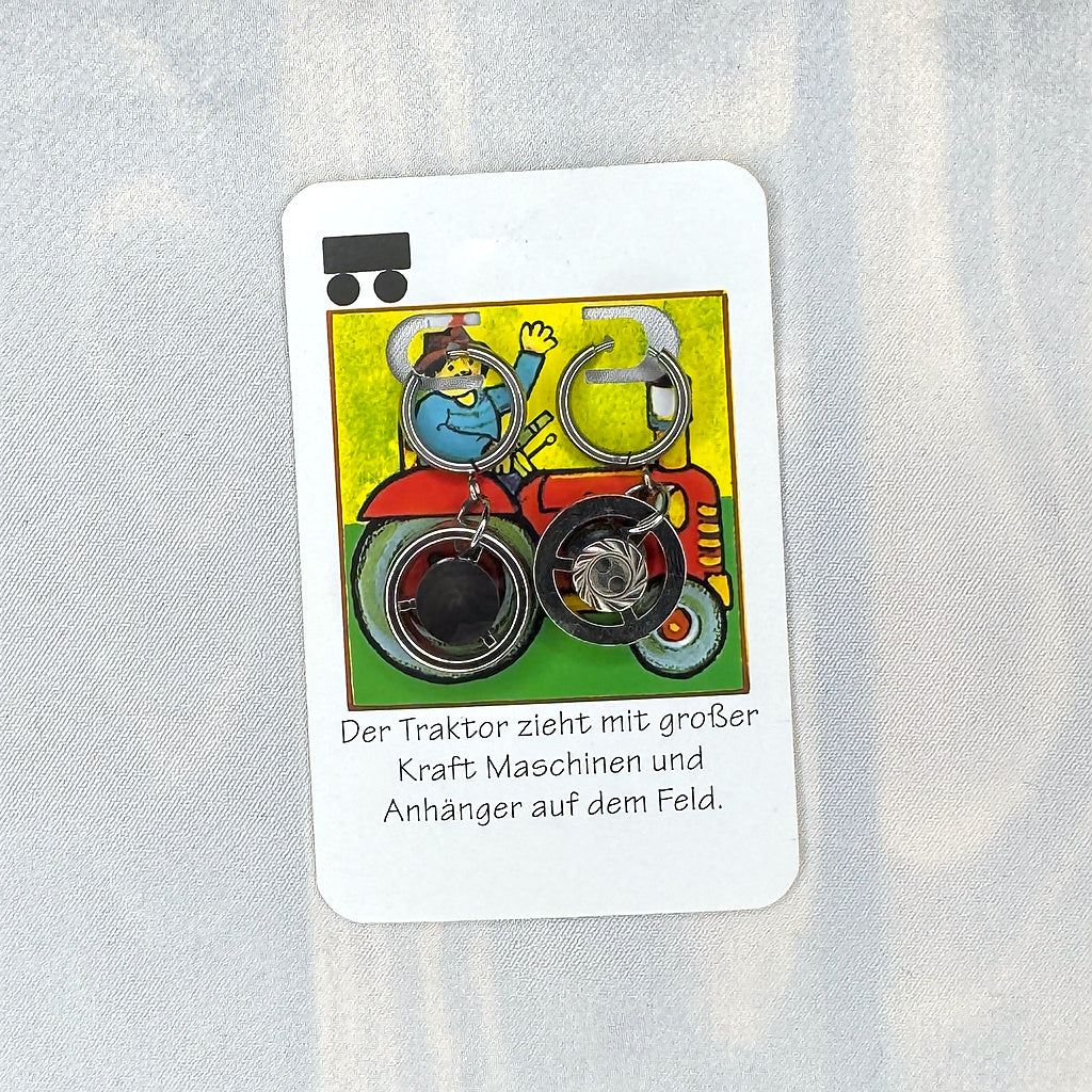 Vintage Knopfohrringe: Schimmernde Radkappe