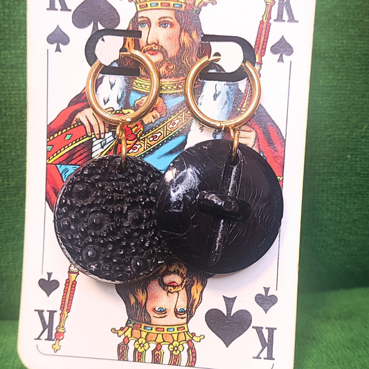Vintage Knopfohrringe: Der Keks ist durch