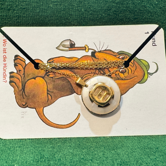 Vintage Knopfketten: Royaler Dachshund