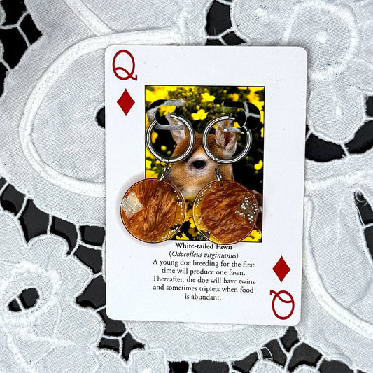 Vintage Knopfohrringe: Feldlicht