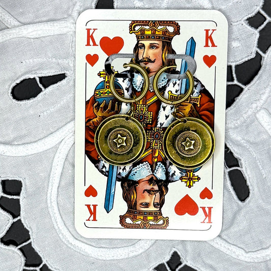 Vintage Knopfohrringe: Sternenkrieger