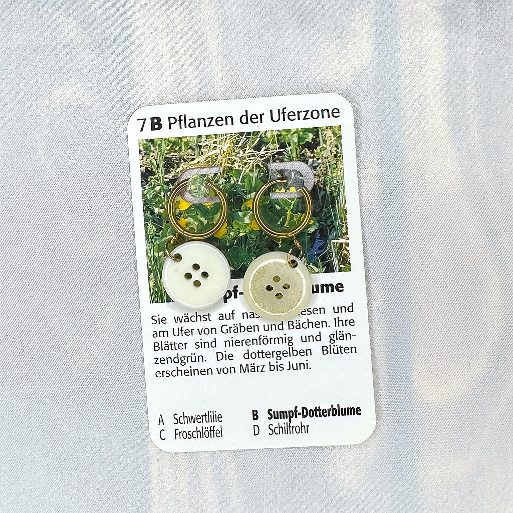 Vintage Knopfohrringe: Glitter Flitter