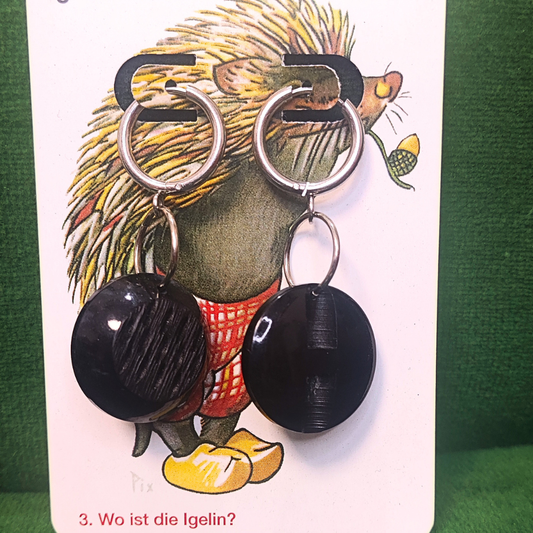 Vintage Knopfohrringe: Stachelabdrücke
