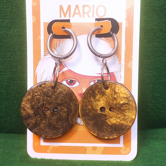 Vintage Knopfohrringe: Mario