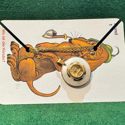 Vintage Knopfketten: Royaler Dachshund